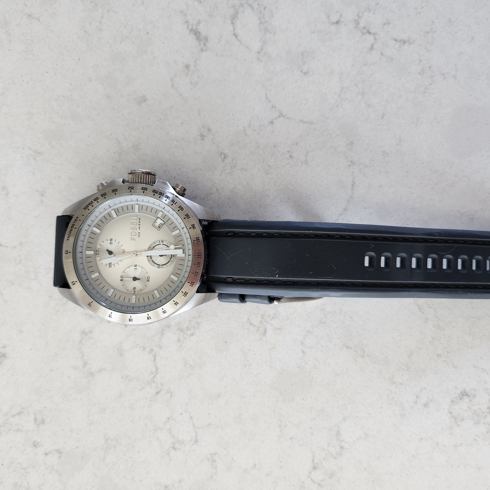 Tissot Silver and Black Chronograph Watch